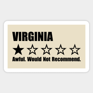 Virginia One Star Review Magnet